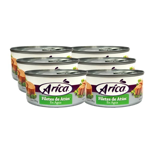 Filete de Atún en Agua "Arica" x 170 gr (6 latas)