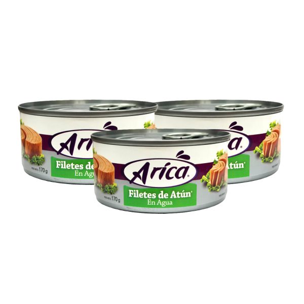 Filete de Atún en Agua "Arica" x 170 gr (3 latas)