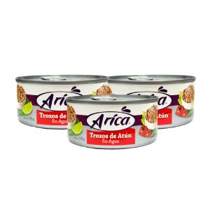 Trozos de Atún en Agua "Arica" x 170 gr (3 latas)